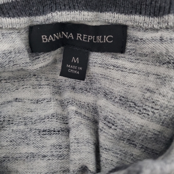 Banana Republic Gray Heathered Button Down Long Sleeve Casual Shirt Size Medium - Picture 2 of 9